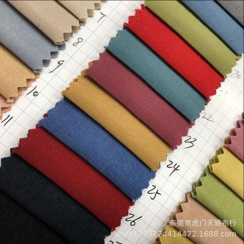 现货供应春夏新款时装梭织涤棉混纺面料 梭织涤棉银光缎 衬衣面料
